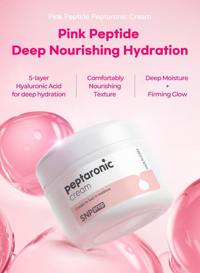 SNP Peptaronic Skincare Moisturizing Cream | Face Moisturizing, Calming, and Hydrating for All Skin Types | Korean Moisturizer Face Cream with Hyaluronic Acid | 1.9 Oz - Image 2